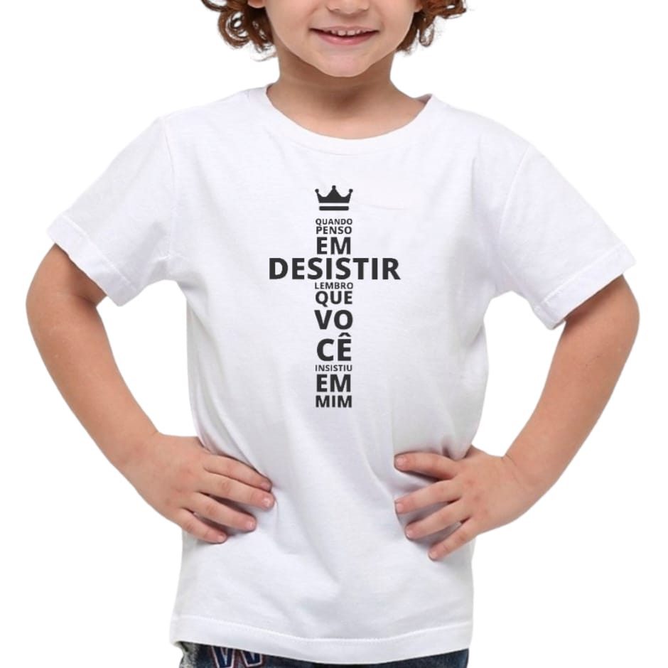 Camiseta Infantil Estampa Religiosa Camisa Blusa Criança