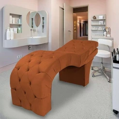 Maca Estofada Reclinável Sobrancelhas Cílios Suede Beatriz Cor:terracota