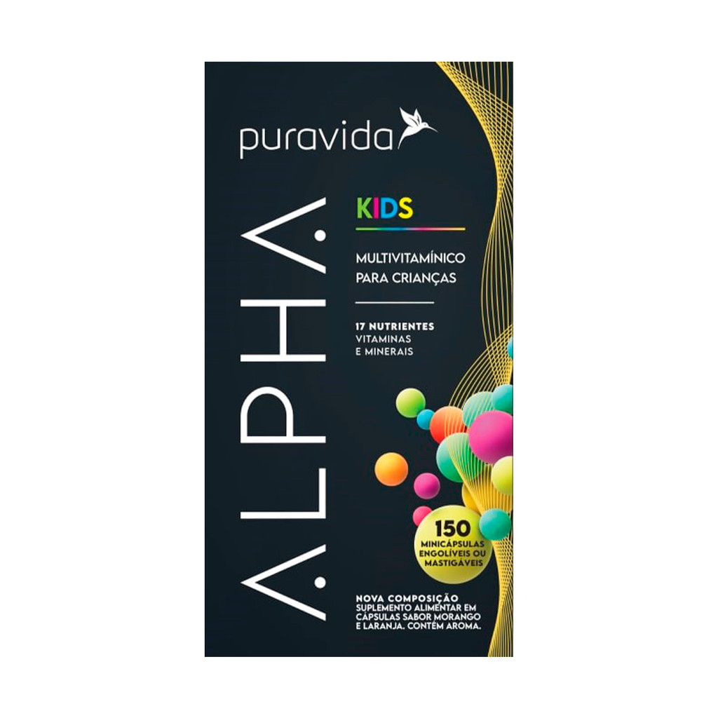 Multivitamínico para Crianças Alpha Kids da Puravida de 150 Caps