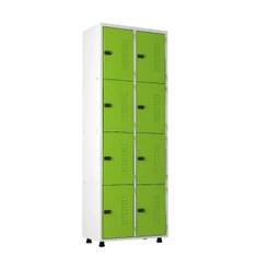 Armário Roupeiro Aço 8 Portas Academia Guarda Volume EA702 Verde