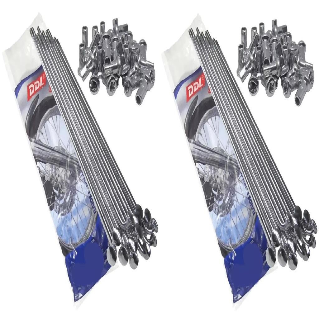 RAIO PARA RODA HONDA CRF 250 KIT DIANTEIRO + TRASEIRO 4MM CROMADO DDL