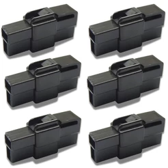 Kit 6 Peças Conectores 2 Vias Com Trava Para Som Automotivo