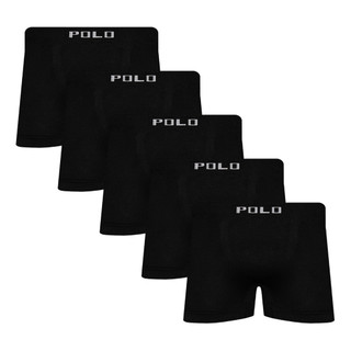 Kit 5 Cuecas Boxer Polo Star Poliéster Masculina Preta em Oferta na Shopee