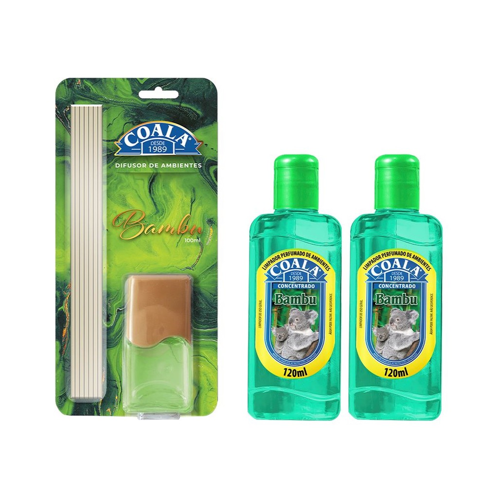 Kit Coala Bambu Limpador 120 ml + Difusor 100 ml