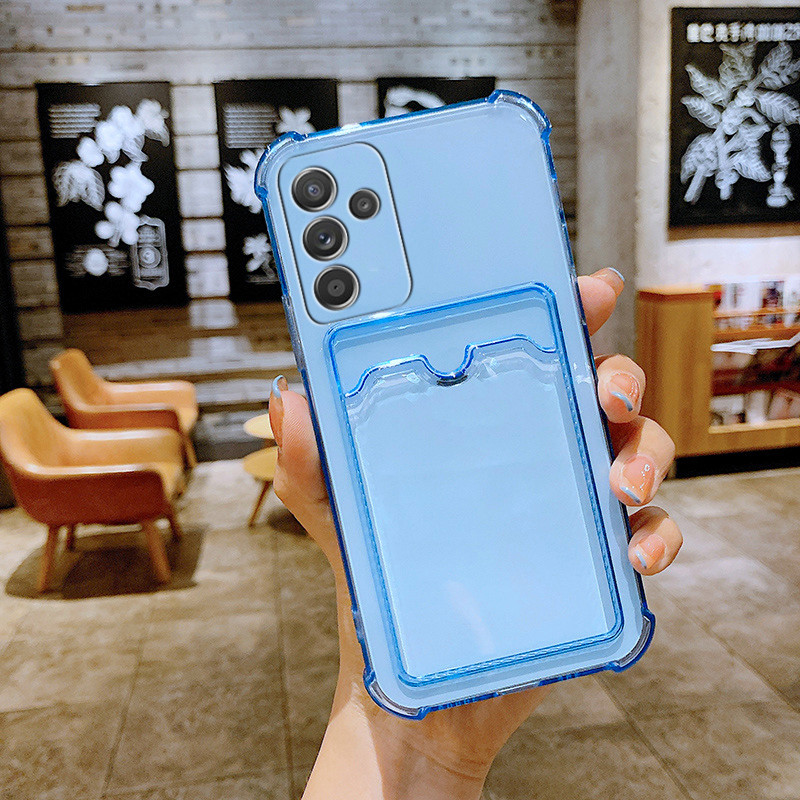 Caso Claro Para Samsung Galaxy A55 A15 A35 A25 A05S A05 A06 A16 Cartão Macio Telefone Embalagem Foto Carteira Saco Transparente Capa De Proteção