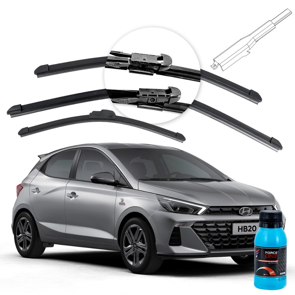 Limpador de Parabrisa Hyundai HB20 / HB20X ano 20 a 2024 Dianteira e Traseira em Oferta na Shopee