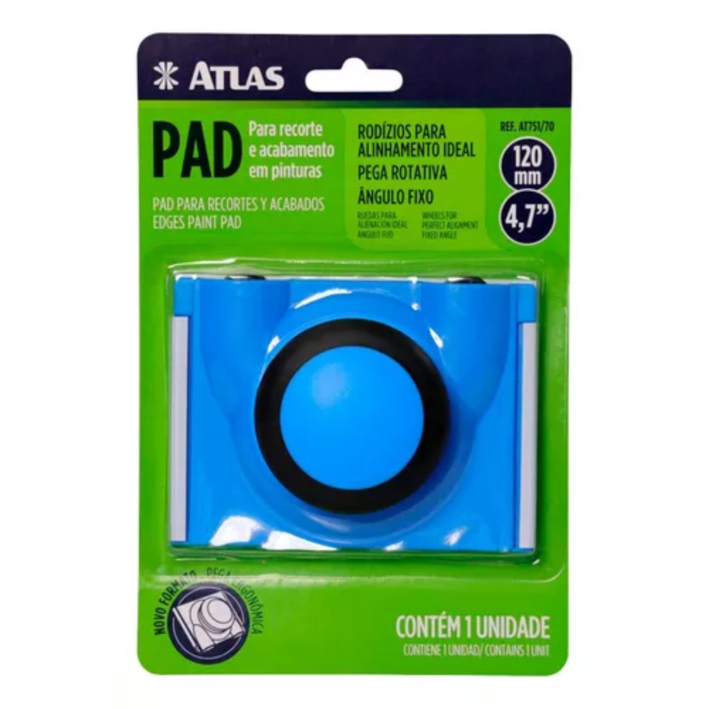 Pincel pad para recorte e acabamento em pinturas 120mm AT751/70 Atlas
