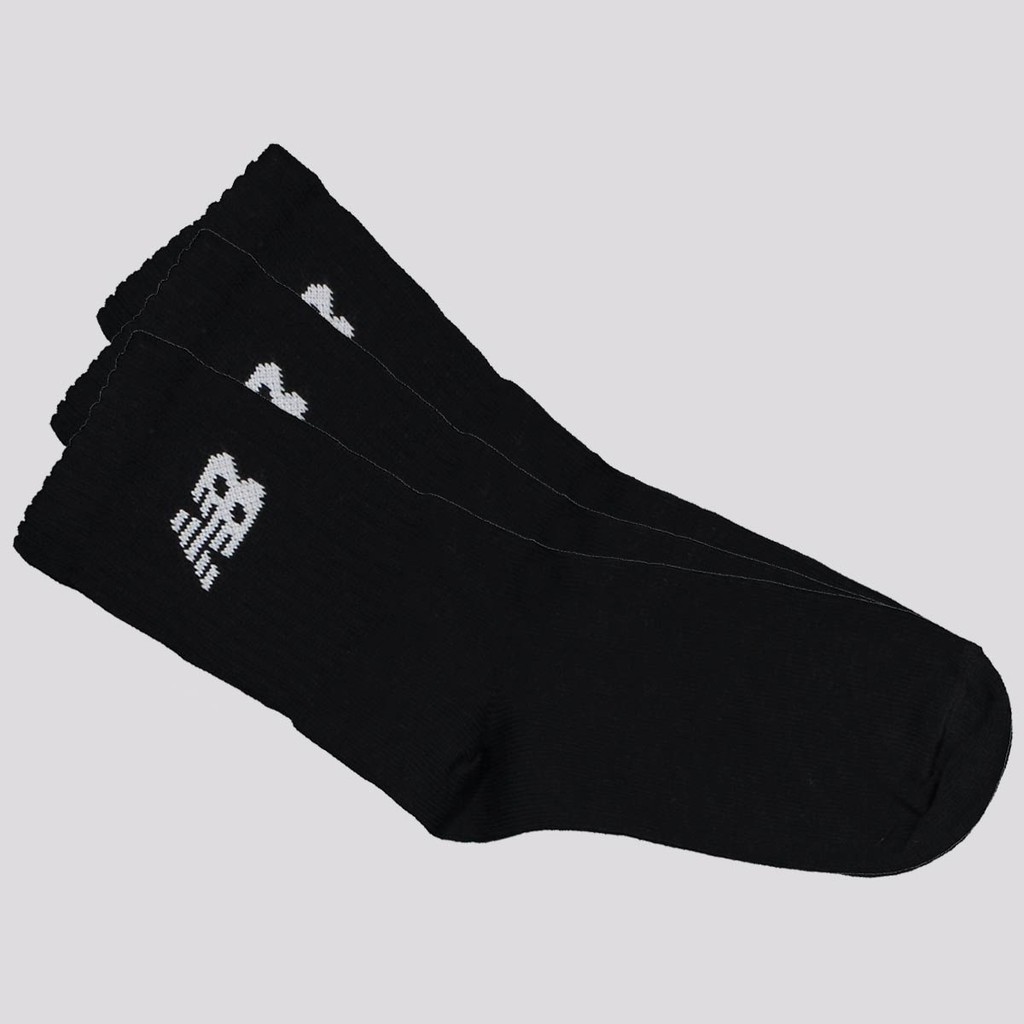 Kit Meia New Balance 3 Pares Cano Médio Preto em Oferta na Shopee