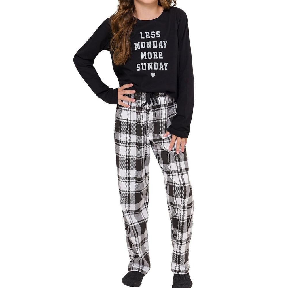 Pijama Infantil Menina Longo Espaço Pijama 4050021 em Oferta na Shopee