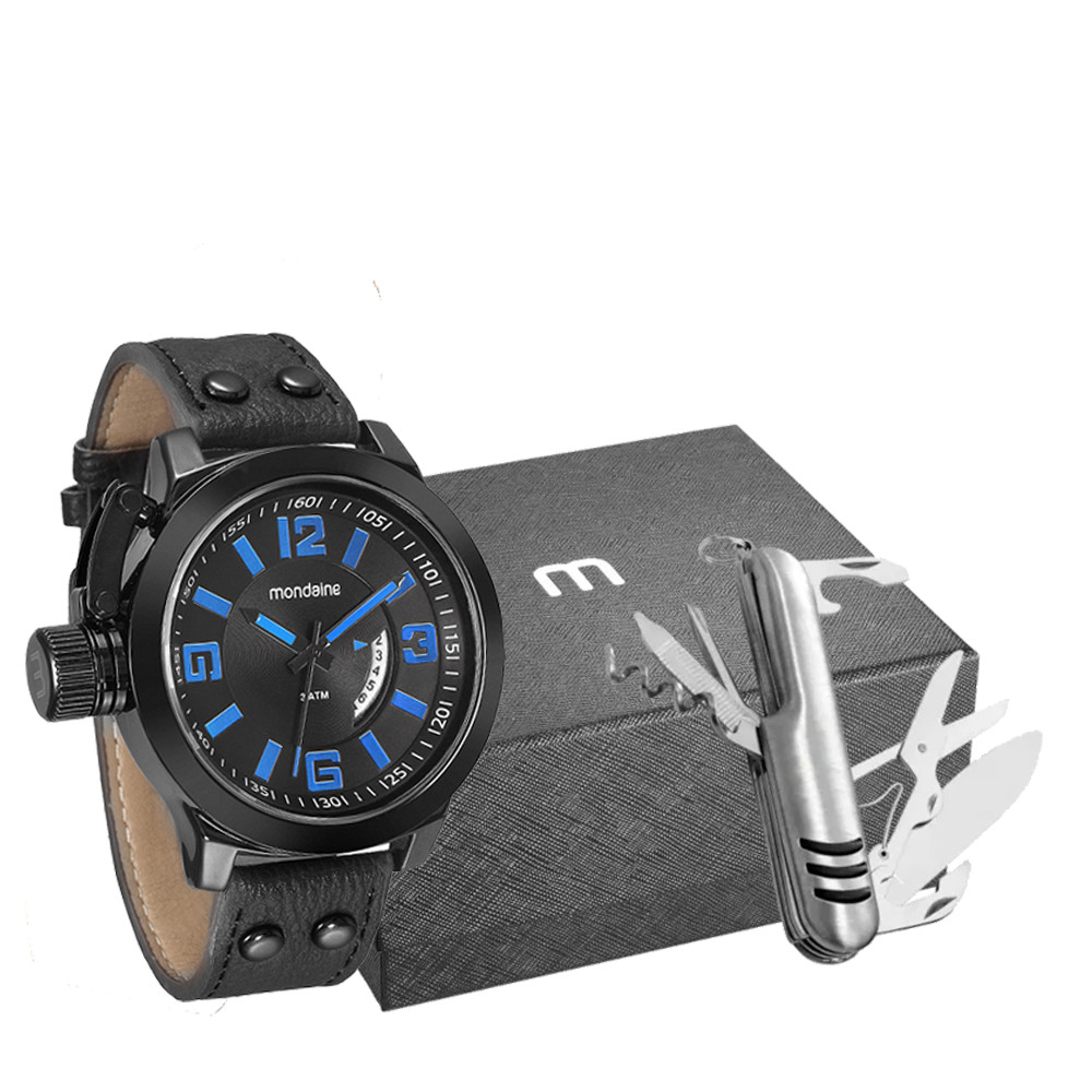 Relógio Mondaine Couro Masculino 69242GPMVSH1