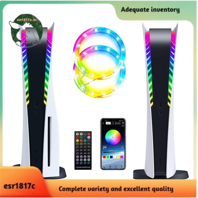 { Venda Quente } Faixa De Luz LED RGB Para Console PS5/PS5 Slim , Controle Remoto IR/APP/USB 3 Métodos , Acessórios De Decoração DIY