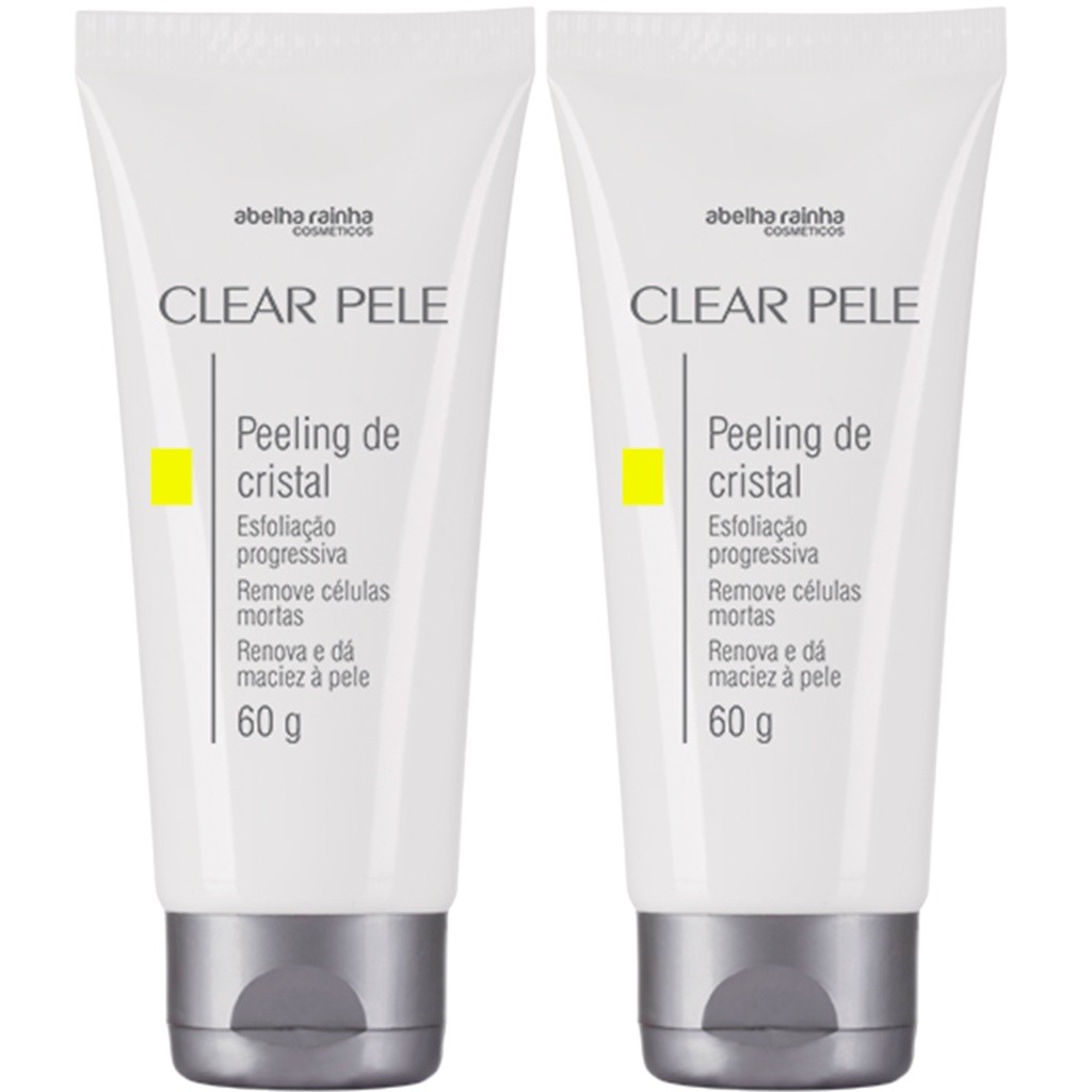 Clear Pele 2 Peeling de Cristal 60g Esfoliação Progressiva Abelha Rainha