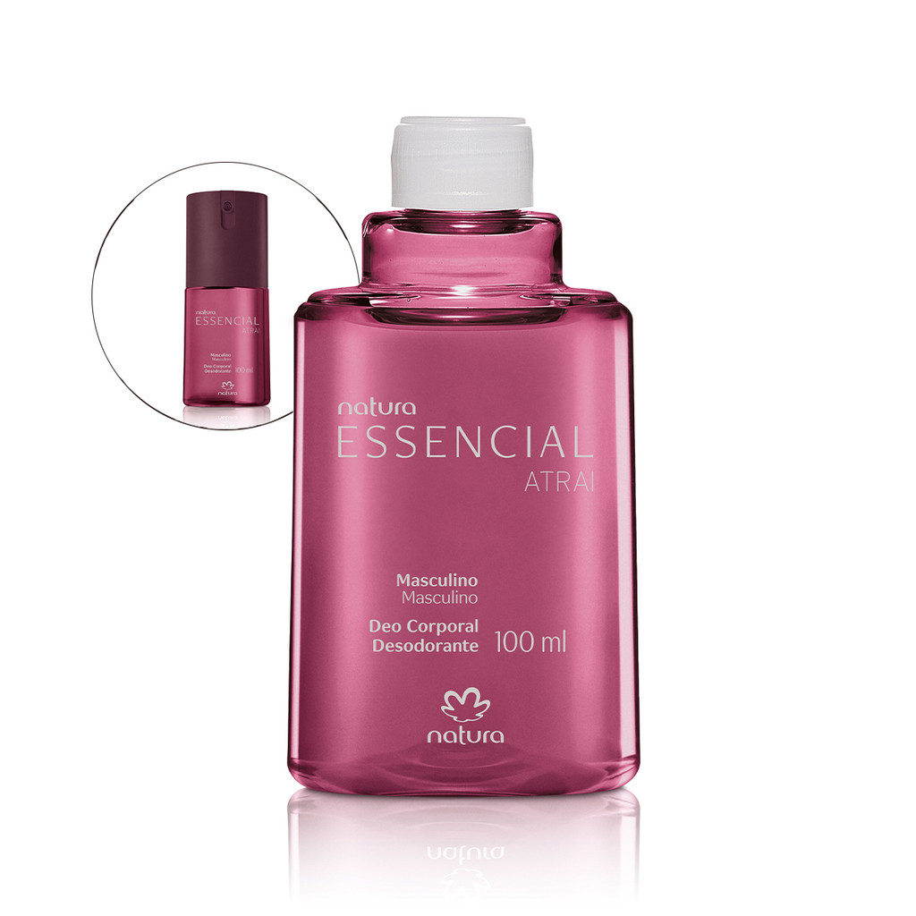Refil Desodorante Corporal Essencial Atrai Masculino - Natura - 100 ml