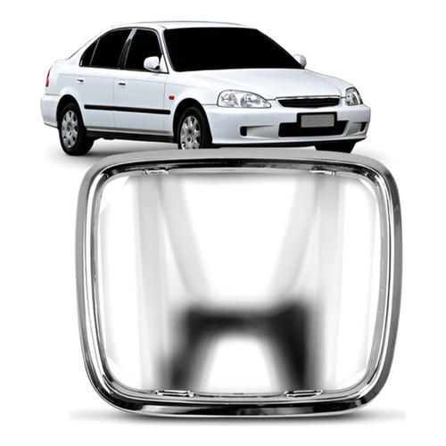 Emblem H Grande Grade Cromado Civic 1996 A 2000