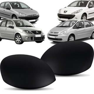 Capa Retrovisor Preto Sem Furo Seta Peugeot 206 2001/2016 207 2008/2014 C3 Xsara Picasso 2003/2012 em Oferta na Shopee