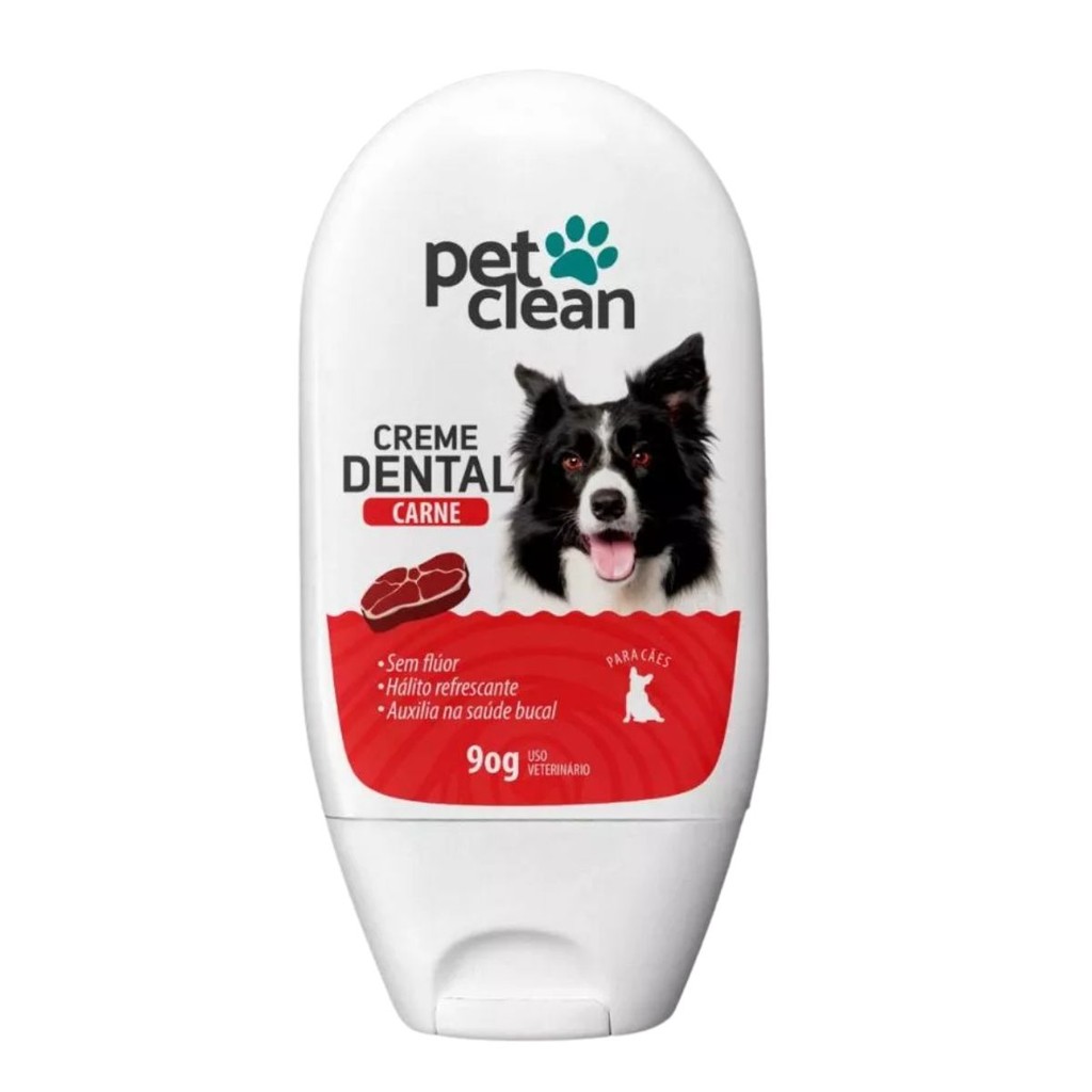 Creme Dental 90g Para Cães e Gatos Sabor Carne - Pet Clean em Oferta na Shopee
