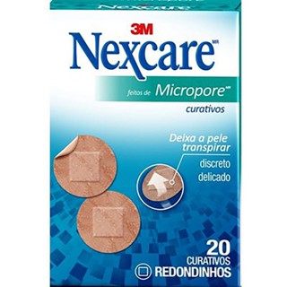 Curativos 3M Nexcare Micropore Redondo C/20Un em Oferta na Shopee