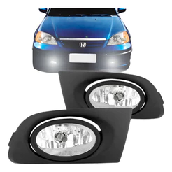 Par Farol Milha Auxiliar Civic 2001 2002 2003 Com Grade