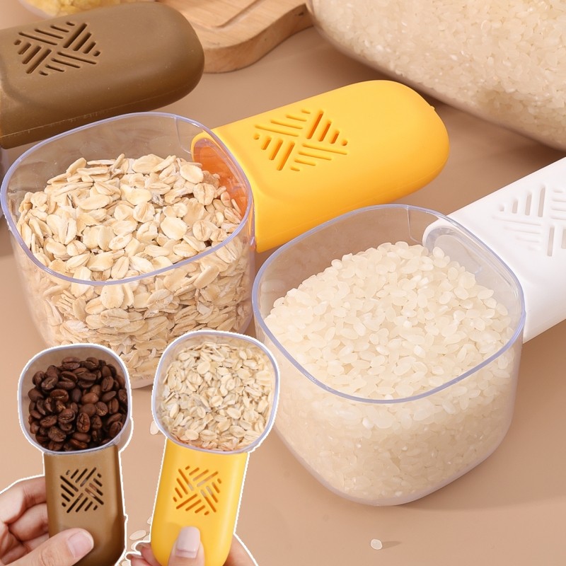 Colher De Arroz De 3 Unidades Com Medição De Escala-Grãos Alça Removível Medidora De Café Comida Para Animais De Estimaç