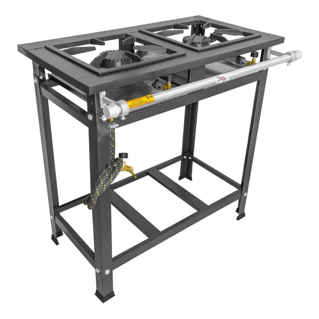 Fogao Industrial Gás 2 Boca Alta Pressão P5 Super Reforçado Metalfour Super  Oferta = a gás