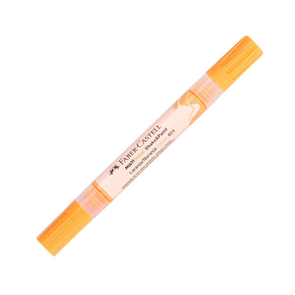 Pincel marcador multisuperfícies Multimark Laranja Pastel MM/SPLRP824 Faber-Castell em Oferta na Shopee