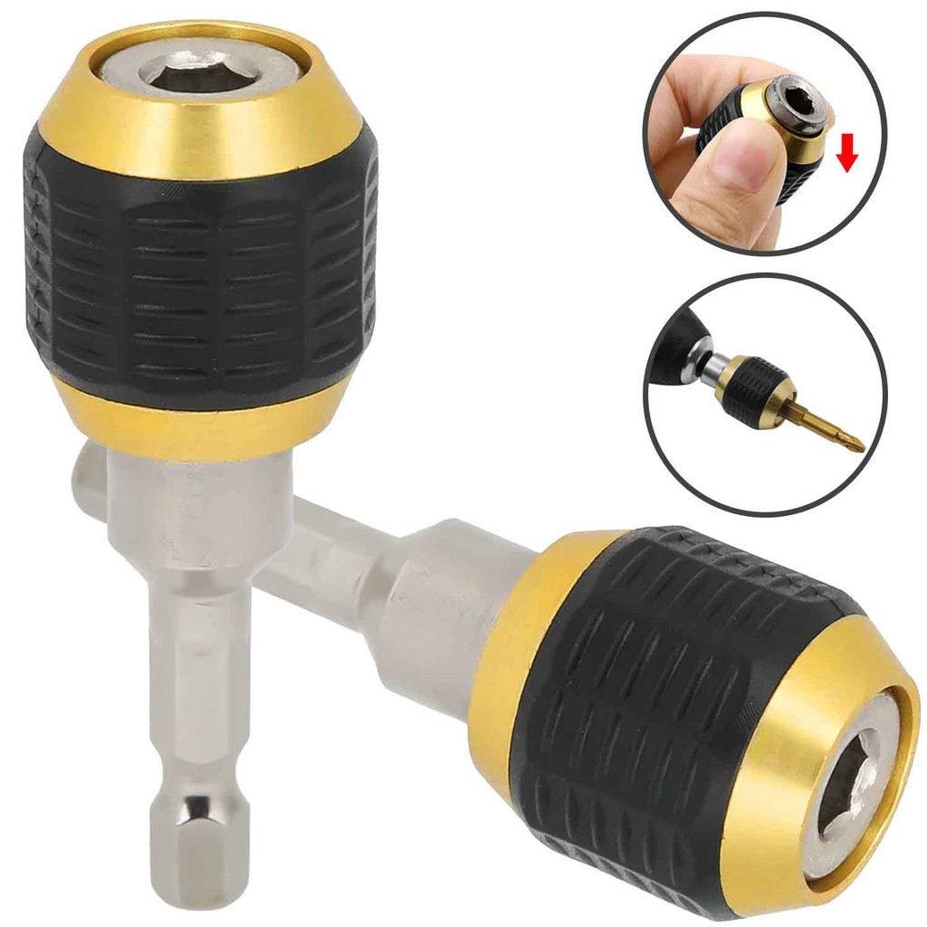 Kit 2 Mandril de Aperto Rápido 1/4 Pol. Adaptador Hexagonal Troca Rápida de Bits para Parafusadeira Profissional Dremax em Oferta na Shopee