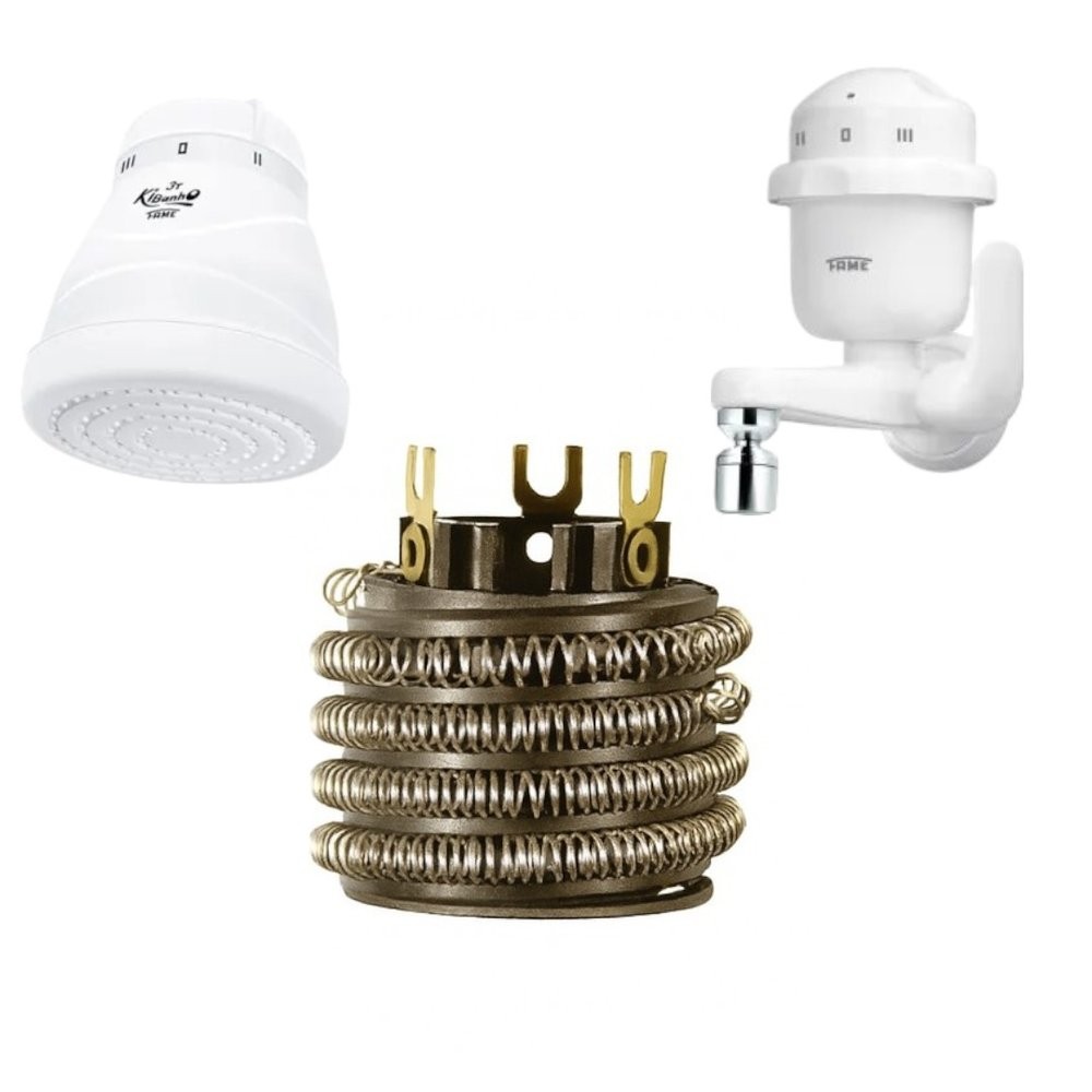 Resistência Fame Ki Banho, JD, Ducha JDI, Banho Nosso, Torneira Elétrinica 1159 Pratimix 220V 5400W