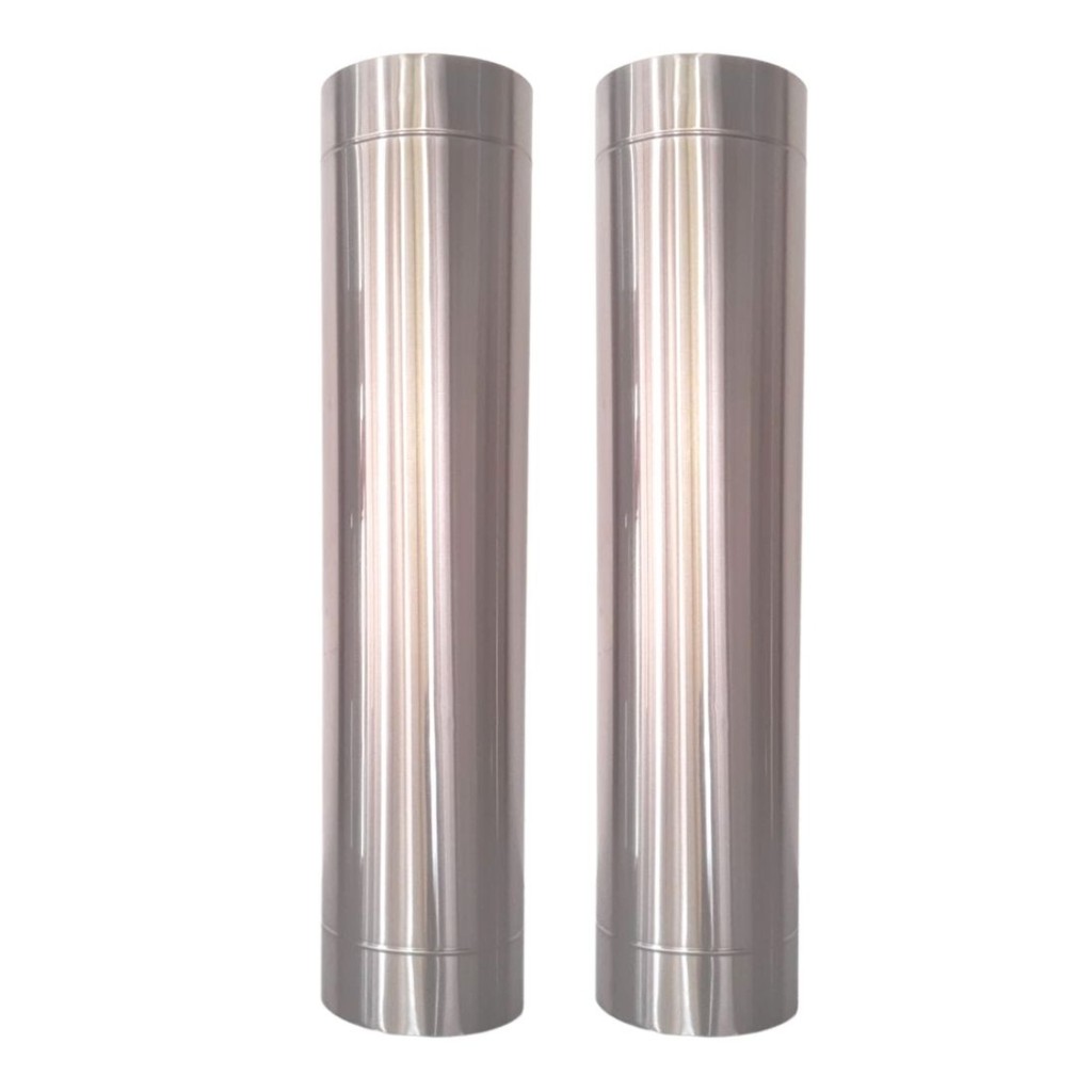 Kit 2m Duto 8 Polegadas Inox 304 Chaminé Forno Iglu Lareira