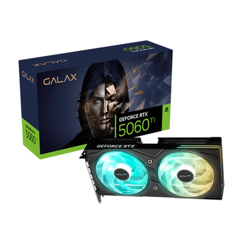 Placa de Vídeo Galax GeForce RTX 5060 Ti EX, 8GB, GDDR7, DLSS, G-Sync - 56ISN8MDCREX