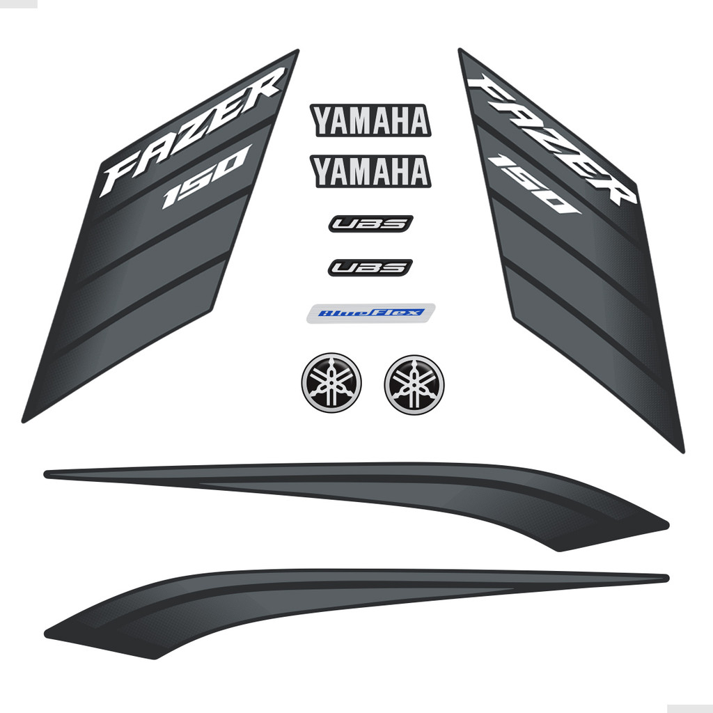 Adesivos Para Moto Yamaha Fazer 150 ED Flex 2022 + Emblemas
