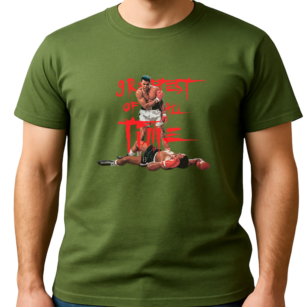 Camiseta Premium Estampada Confortável 100% Algodão GREATEST OF ALL TIME Luta Boxe Lutador