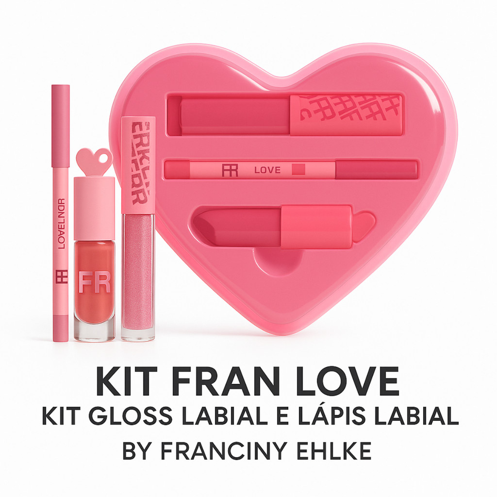 Kit Fran Love Kit Gloss Labial e Lapis Labial By Franciny Ehlke