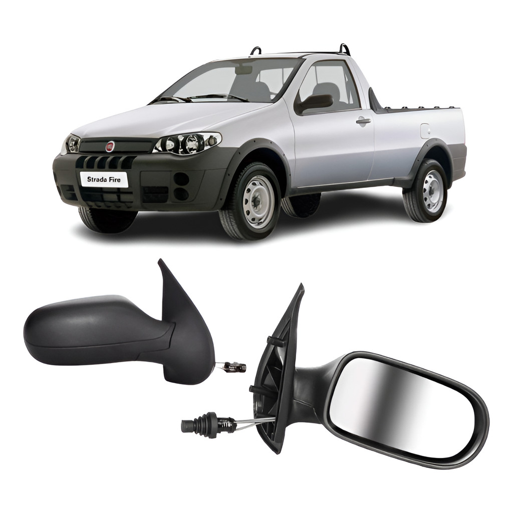 Retrovisor Palio Strada 05 06 2007 2008 2009 2010 2portas C/controle em Oferta na Shopee