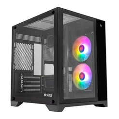 Gabinete Gamer Pichau HX110, Mini-Tower, Lateral de Vidro, Com 2 Fans, Preto, PG-HX110-BK
