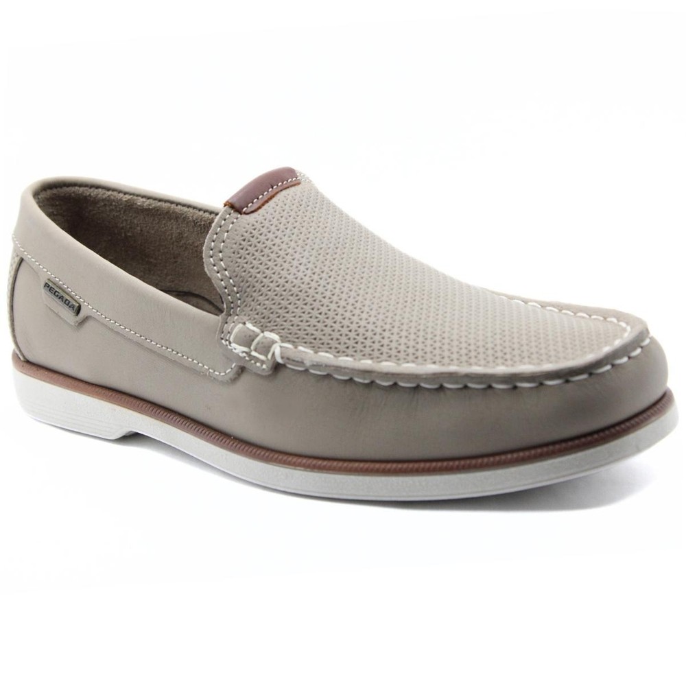 Mocassim Couro Pegada Pull UP 141901 Masculino - Areia em Oferta na Shopee