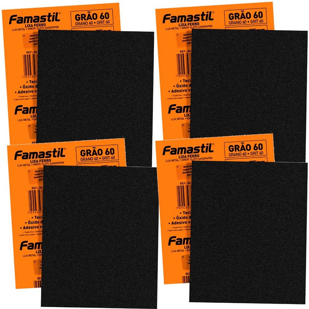 Kit 20 Lixas para ferro Grão 60 F51.10 Famastil