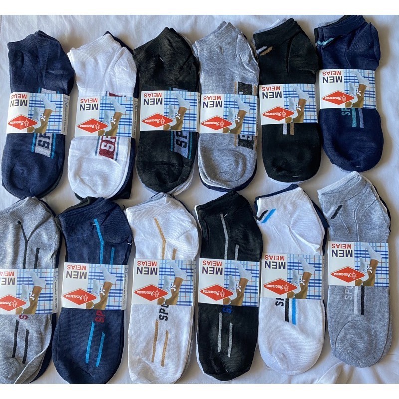 Kit 12 Pares de Meias Soquete Masculinas/Feminina Cores Variadas 2023