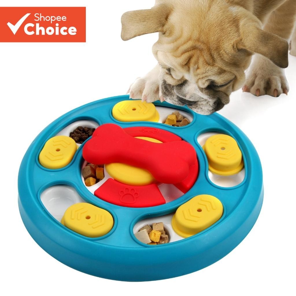 Brinquedos de Quebra-Cabeça Interativo para Cães com Alimentador Lento e Dispensador de Alimentos Qi