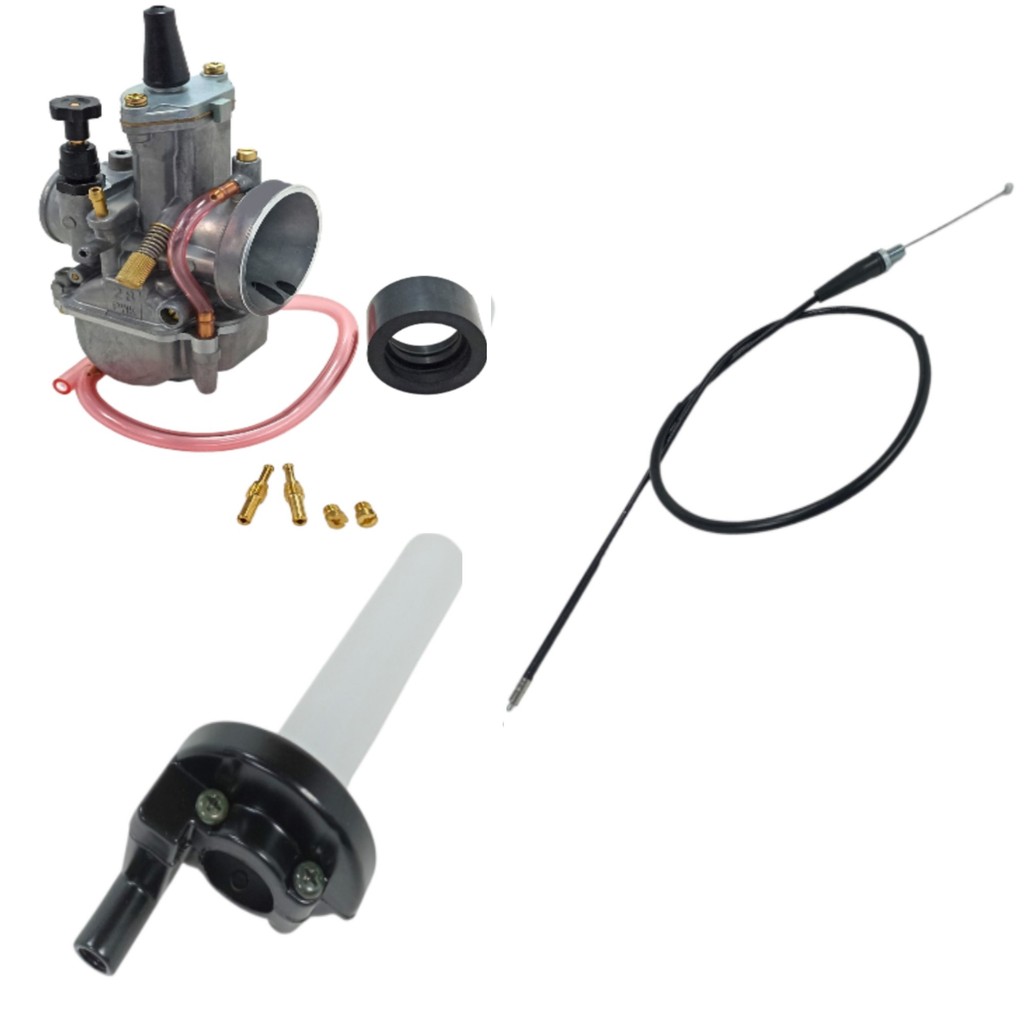 Kit Carburador 32mm Acelerador Cabo Koso Pwk Keihin Com Powerjet Crf 230 Cbx 200 Nx 200 Xr 200