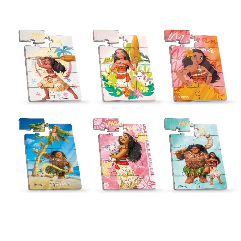 Mini Quebra-Cabeça de Madeira - Moana - Sortido e Unitário Pais e Filhos - 811082-1 em Oferta na Shopee