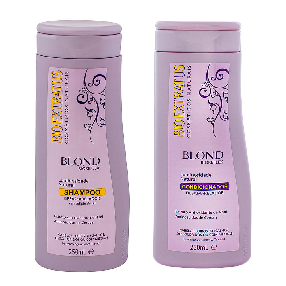 Kit Shampoo 250ml e Condicionador 250ml Desamarelador Bio Extratus Blond Bioreflex - Beauty
