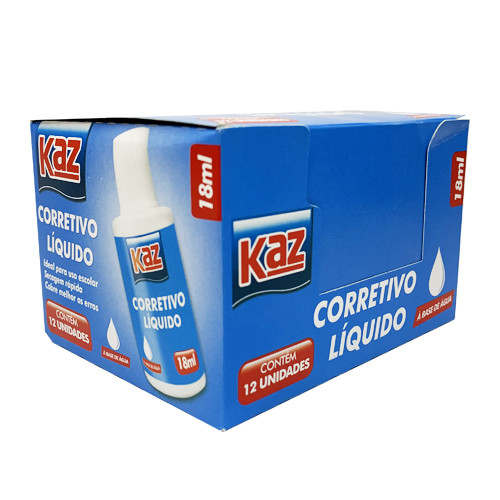 Corretivo Líquido Branquinho Escolar 18ml Caixa C/12 Unidade