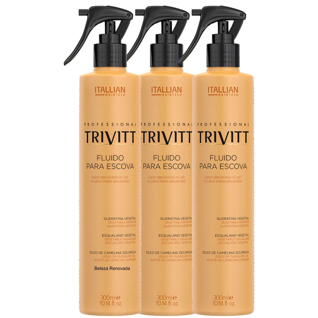 Kit 3 Fluidos Para Escova Protetor Térmico 300Ml. em Oferta na Shopee