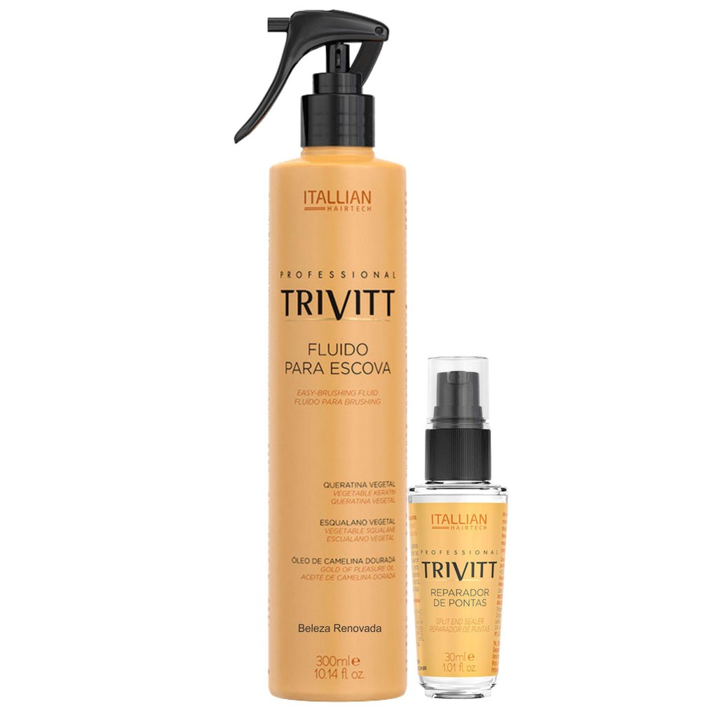 Trivitt Fluido De Escova Desembaraçador + Reparador em Oferta na Shopee