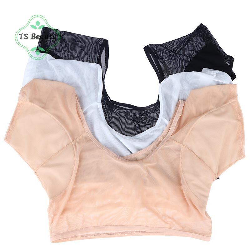 TS Moda Axilas Suor Almofada Colete Absorvente Desodorante Feminina Camiseta Forma Almofadas De Reutilizável Lavável Mal