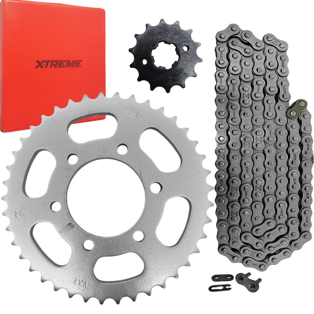 Kit Relação Transmissão Yamaha Xtz 150 Crosser 2014 a 2026 Reforçado Vaz+Cawu