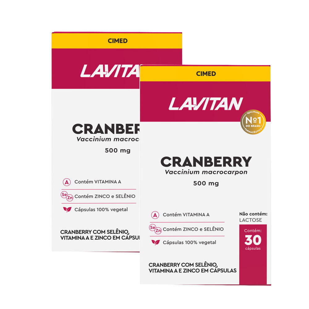 Kit 2 Lavitan Cranberry com 30 Cápsulas - Health