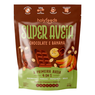 Super Aveia Proteíca Fit Chocolate E Banana - Holy Foods