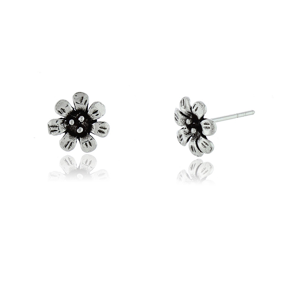 Brinco de Prata 925 Legitima Bali Flor