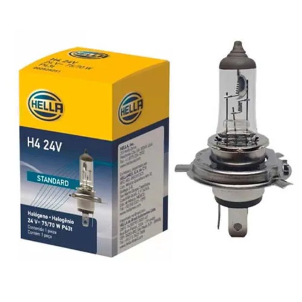 Lâmpada Farol Principal H4 24V Caminhão Ônibus 70W / 75W